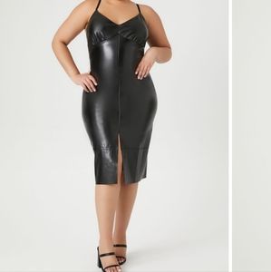 Faux Leather Bodycon Dress